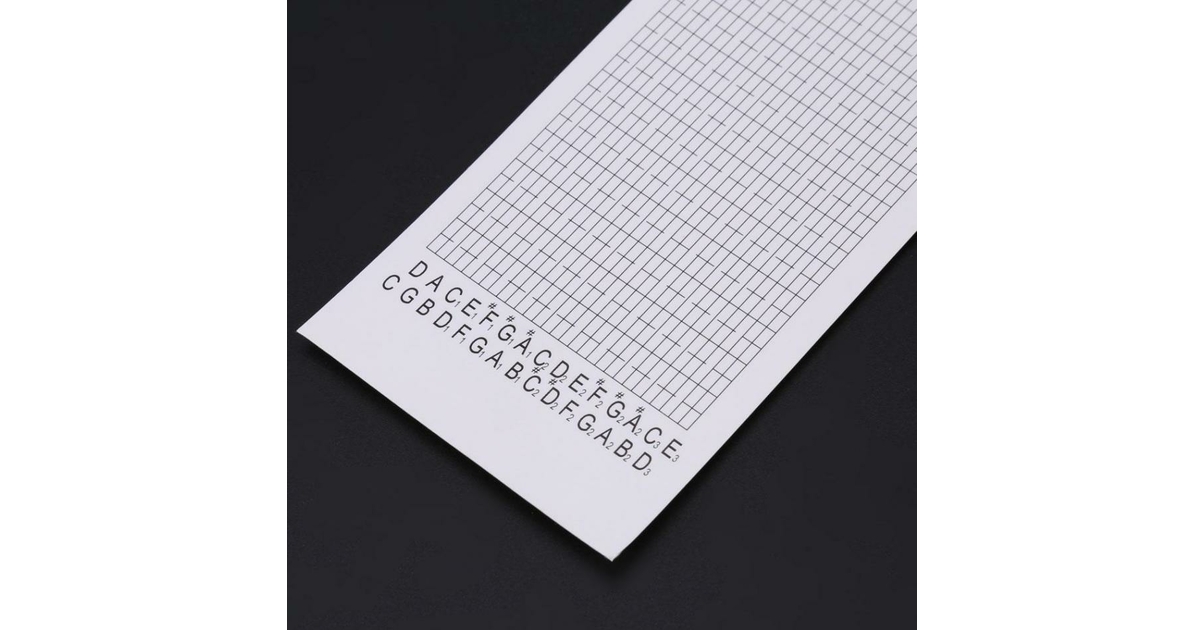 Recharges Papier Vierge Pour Boîte à Musique 30 Notes - Lot De 10 Bandes - Compatible Boîte à Musique à Manivelle